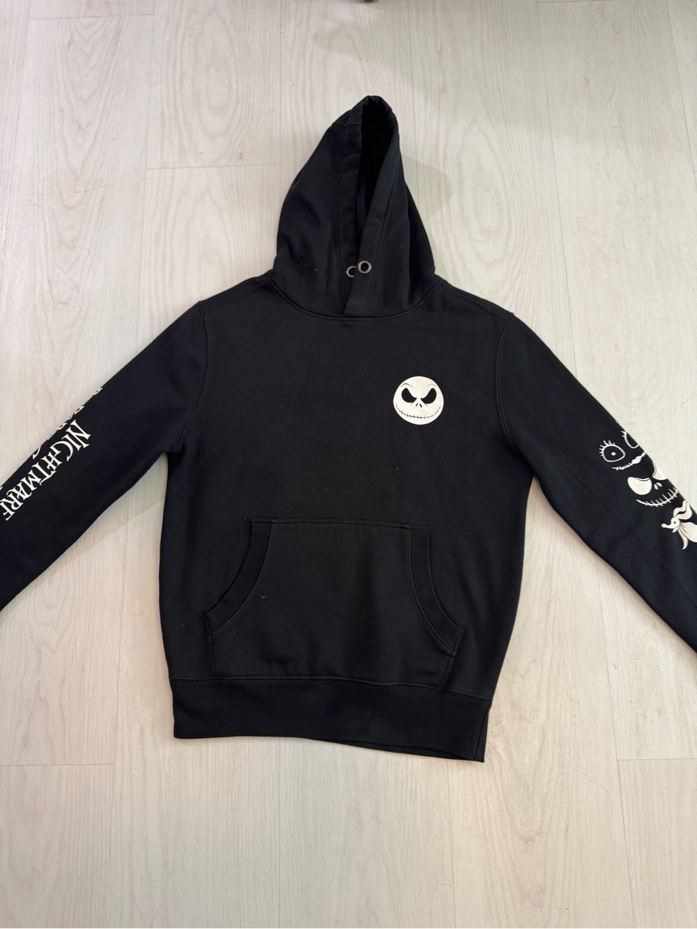 Nightmare Before Christmas black hoodie. Size Small